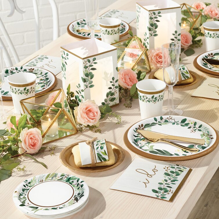 Disposable sale wedding plates